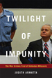 Image of the book cover with Milosevic on the stand during the trial